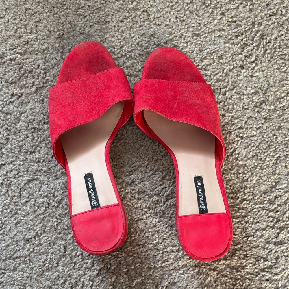 Vibrant Red Mules